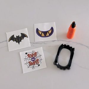 💜 FREE w/ any Kid’s Bundle. 🦇 Halloween tattoos, scary finger + claw teeth.